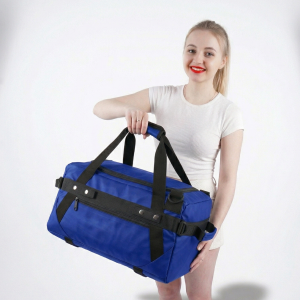 Blue Bag with Black Strap Weekender Bag