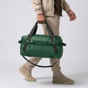 Green Bag with Black Strap