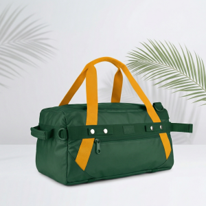 Green Bag with Yellow Strap Weekender Bag